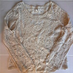 Soho Girls Lace Blouse - Cream